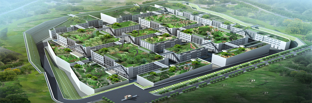 呼和浩特市昌璕冷鏈物流倉(cāng)儲(chǔ)園區(qū)鳥(niǎo)瞰圖